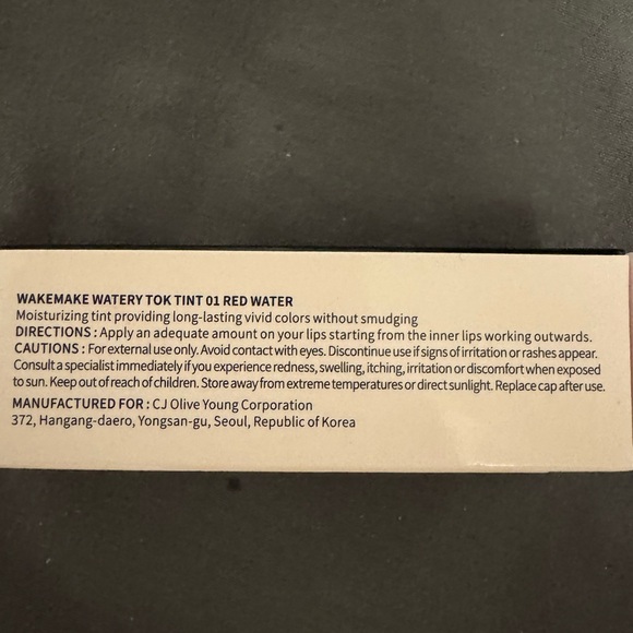 WAKEMAKE Korean Beauty Watery Tok Lip Tint - #1 Red Water - Picture 7 of 8
